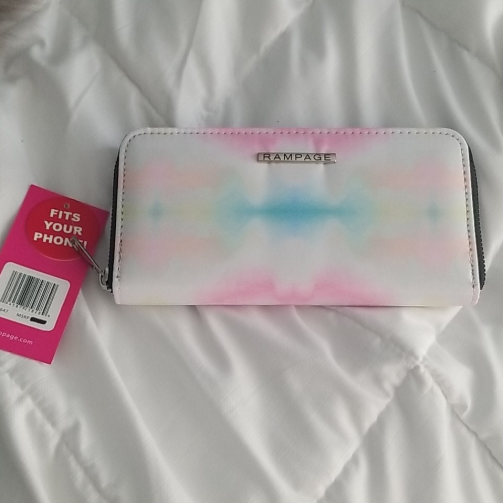 Rampage zip up wallet tie dye